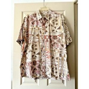 Cooke Street Honolulu Hawaiian Button Up Short Sleeve Shirt Cotton Pocket Men XL